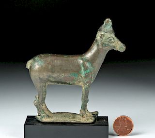Greek Hellenistic Bronze Goat Figurine