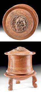 Hellenistic Greek Pottery Lidded Pyxis, ex-Sotheby's