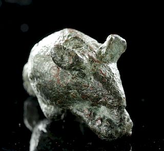 Adorable Roman Bronze Mouse with Morsel