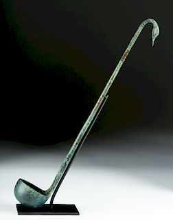 Roman Bronze Ladle w/ Duck Head Finial