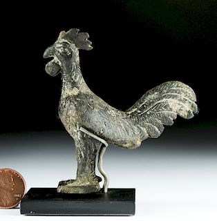Roman Bronze Rooster - Wonderful Feathered Details
