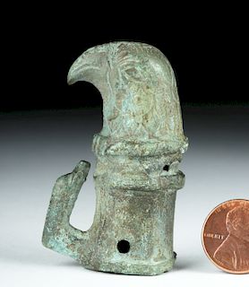 Rare Miniature Roman Bronze Eagle & Swan Chariot Guide