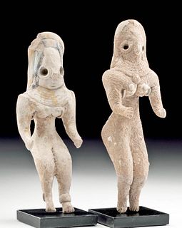 Lot of 2 Indus Valley Mehrgarh Terracotta Figures