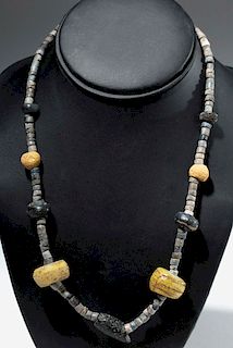 Ancient Persian Glass & Stone Necklace
