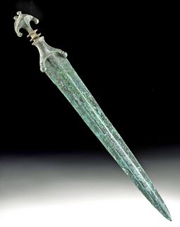 Fine Luristan Bronze Short Sword w/ Penannular Pommel