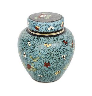 A Japanese Kinkozan Ceramic Ginger Jar, Height 4 3/8 inches.