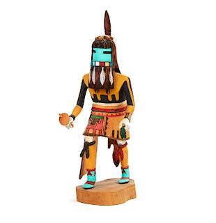Hopi Long-haired Kachina, "Angak-China", Joseph Duwyenie