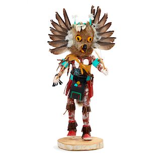 Hopi Great Horned Owl Kachina "Mongwu", Monty Dukepoo
