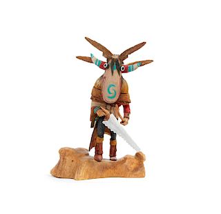 Hopi White Ogre Kachina "Wiharu" by Charles Ami