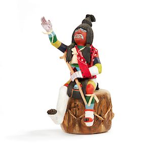 Kachina by A.L. Sahmie with Drum Stand