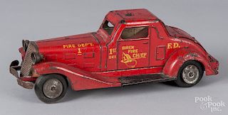 Marx pressed steel friction Siren Fire Chief