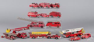 Ten Dinky fire related vehicles
