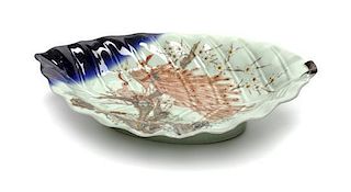 A Japanese Porcelain Serving Dish, Height 2 3/4 x width 15 1/2 inches.