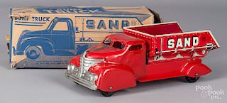 Marx pressed steel and tin litho Sand dump truck