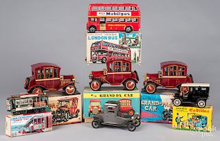 Collection of battery operated and tin toys