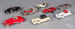 Eight contemporary die cast model cars