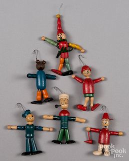 Jaymar jointed wood character ornaments