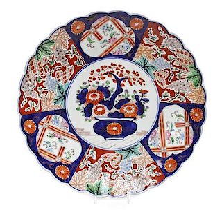 A Japanese Porcelain Imari Charger, Diameter 14 1/2 inches.