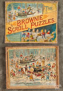 McLoughlin Bros. The Brownie Scroll Puzzles