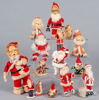 Collection of Santa Claus figures
