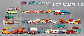 Large group of Lesney, Matchbox and Johnny Lightning cars