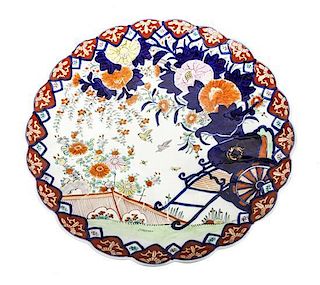 A Japanese Porcelain Charger, Diameter 14 1/2 inches.