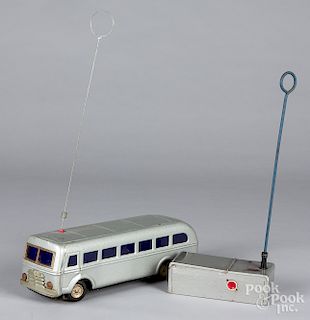 Modern Toys tin battery operated remote control bus