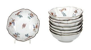 Eight Japanese Kakiemon Porcelain Bowls, Diameter 5 1/2 inches.