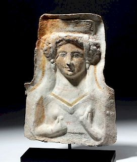 Graeco-Egyptian Cartonnage Panel of Woman