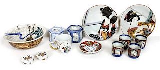 A Collection of Chinese and Japanese Porcelain Table Articles, Diameter of largest 6 1/2 inches.