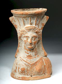 Tall / Important Greek Terracotta Censer - Female