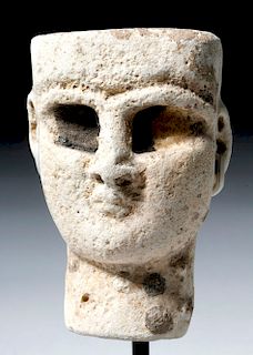 Rare / Early Near-Eastern Gypsum Head of Deity