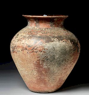 Huge Anatolian Pottery Storage Jar w/ Greek Key Design