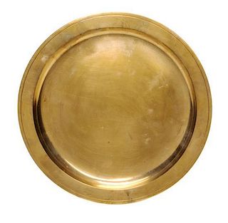 A Tiffany Bronze Dish, Diameter 10 inches.