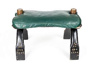 Two Saddle Form Footrests, Width of each 21 inches.