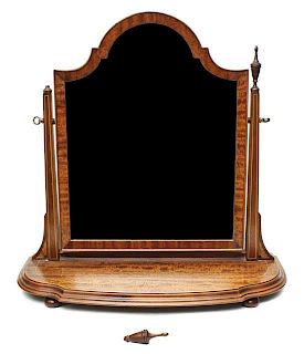 An Edwardian Satinwood Dressing Mirror, Height 21 inches.