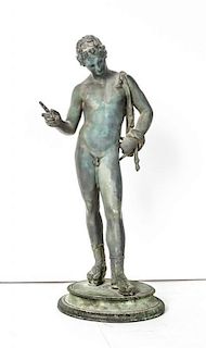 A Continental Bronze Figure, Height 13 3/4 inches.