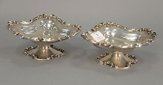 Two sterling silver tazzas, marked Caldwell, monogrammed