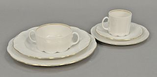 Rosenthal Classic Rose dinnerware set, setting for twelve, 91 total pieces.