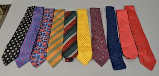 Group of ten assorted Charvet Place Vendome ties.