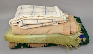 Four blankets including lambswool by Eskimo, Beaver State wool Indian blanket from Pendleton Wobler Mills, Scotch House