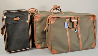 Four suitcases to include a set of three Longchamp (one as is) and a T