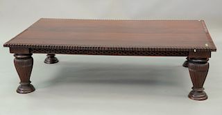 Mahogany coffee table, extra large. ht. 21in., top: 48" x 78"