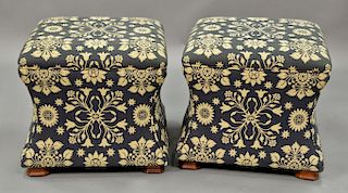 Pair of Contemporary ottomans. ht. 19in., top: 20" x 20"