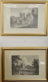 Group of eleven framed pieces to include a group of six framed Spy Vanity Fair prints (sight size 13" x 8"), a set of four Castle pr...