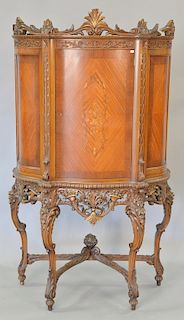 Walnut china cabinet. ht.72in., wd. 40in.