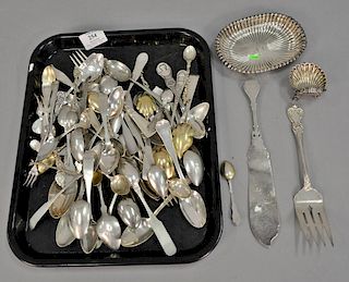 Tray lot of sterling silver and coin silver