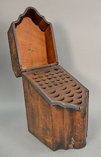 George III mahogany knife box. ht. 14 1/2in., wd. 8 3/4in.