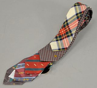 Five ties including silk Gucci (new with tag), Giorgio Armani (new with tag $80