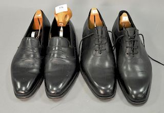 Two pairs of used Stewart's Choice mens loafers, approximately size 10